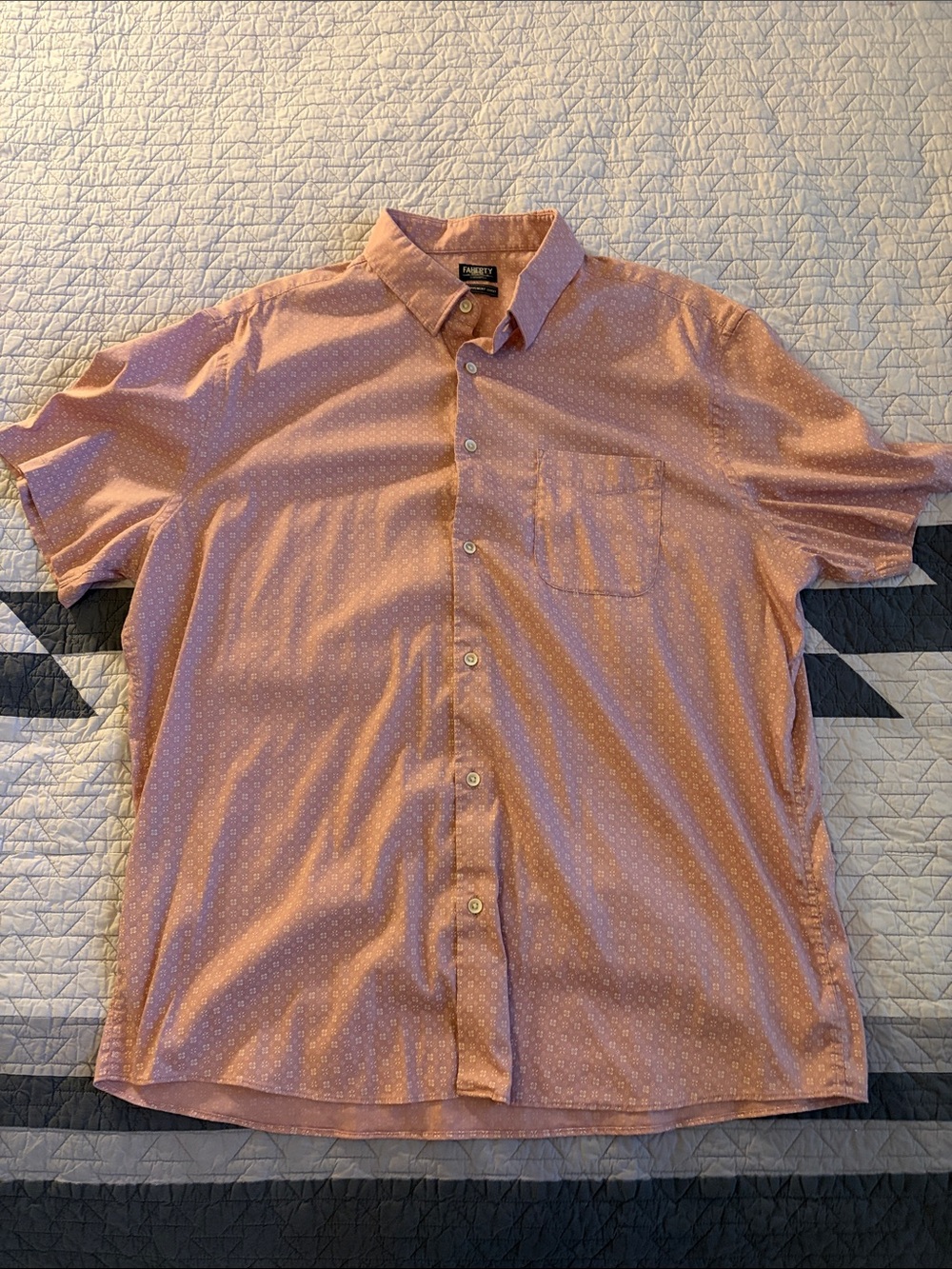 Men's Faherty Movement Reserve Short-Sleeve Button-Up Shirt
